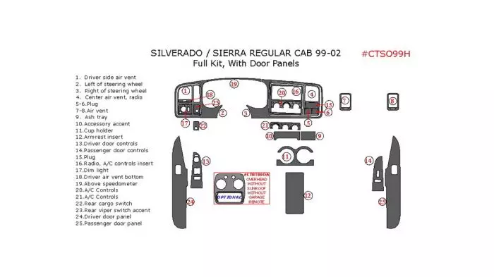 2002 gmc sierra sale interior parts