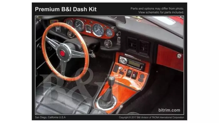 MGB 1972 1976 Dash Trim Kit Full kit 2 Door 5 Pcs