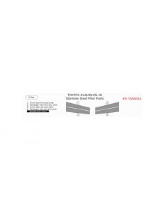 Toyota Avalon 05-10 stainless steel door pillar, 4 Pcs.