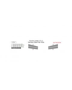 Toyota Camry 07-11 stainless steel door pillar, 4 Pcs.