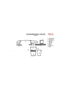 Volkswagen Passat 1995-1997 interior dash kit, Manual, 11 Pcs.