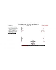 Toyota Tacoma 2005-2015 exterior kit (Double Cab), 15 Pcs.