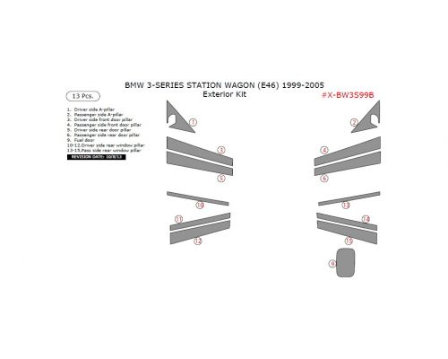 BMW 3 Series 1999-2005 exterior kit (Station Wagon Only), 13 Pcs.